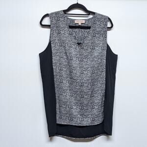 Philosophy Black/White Print Sleeveless Blouse Sz L